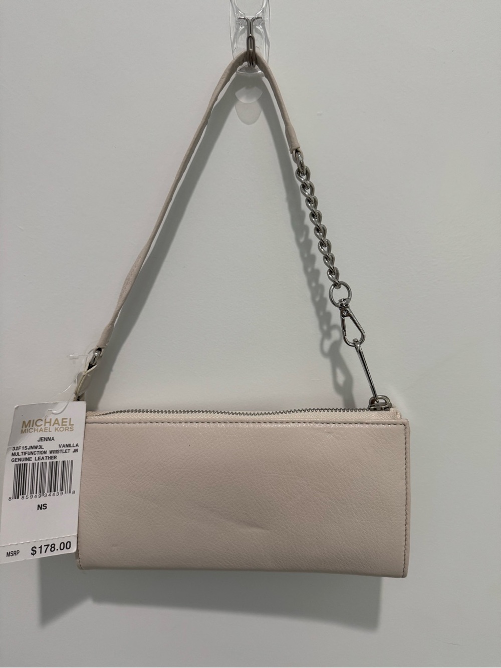 Vintage Michael Kors Jenna multifunction wristlet in vanilla leather NWT - Picture 2 of 8